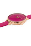 PIERRE LANNIER Asteroide Fuchsia Leather Strap