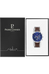 PIERRE LANNIER Baron Chronograph Brown Leather Strap