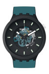 SWATCH Big Bold Bioceramic Night Trip Green Silicone Strap