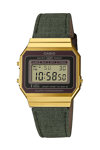 CASIO Vintage Chronograph Green Fabric Strap