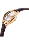 KENNETH COLE Modern Classic Crystals Brown Leather Strap