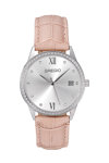 GREGIO Elise Crystals Pink Leather Strap