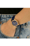 GREGIO Elise Crystals Blue Leather Strap