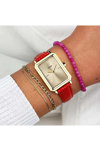 CLUSE Fluette Coral Leather Strap