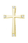 14ct Gold Cross with Zircon by Triantos