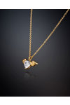 CHIARA FERRAGNI Cupido 18ct Gold Plated Necklace with Zircons