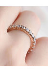 Ring Half Eternity 14ct Rose Gold with Zircon FaCaDoro (No 53)