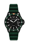 Emporio ARMANI Diver Green Silicone Strap