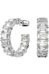 SWAROVSKI White Millenia hoop earrings Octagon cut