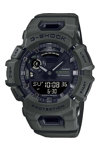 CASIO G-SHOCK Smartwatch Dual Time Chronograph Green Rubber Strap