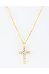 14ct Gold Cross with Zircons by FaCaD’oro