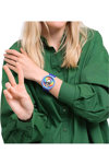 SWATCH Pride Peace Hand Love Blue Silicone Strap