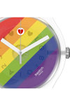 SWATCH Pride Stripe Fierce White Silicone Strap