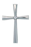 Βαπτιστικός σταυρός Triantos από λευκόχρυσο 18Κ με διαμάντι