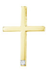 Βαπτιστικός σταυρός Triantos από χρυσό 18Κ με διαμάντι