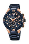 FESTINA Chronograph Blue Stainless Steel Bracelet