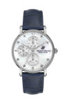 BEVERLY HILLS POLO CLUB Diamonds Blue Leather Strap