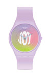 SWATCH Bioceramic Time For Joy Purple Silicone Strap