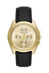 ARMANI EXCHANGE Giacomo Black Leather Strap