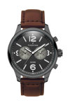 THORTON Ragnar II Dual Time Brown Leather Strap