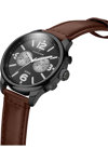 THORTON Ragnar II Dual Time Brown Leather Strap