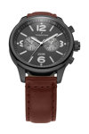 THORTON Ragnar II Dual Time Brown Leather Strap