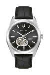 BULOVA Surveyor Automatic Black Leather Strap