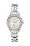 BULOVA Crystal Swarovski Silver Stainless Steel Bracelet