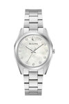 BULOVA Surveyor Diamonds Silver Stainless Steel Bracelet