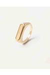 Δαχτυλίδι PDPAOLA Carry Overs SS Ribbon Stamp Gold Ring από επιχρυσωμένο (18Κ) Ασήμι 925 (No 50)