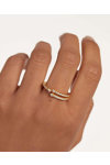 PDPAOLA Carry-Overs Sisi Gold Ring made of 18ct-Gold-Plated Sterling Silver (No 54)