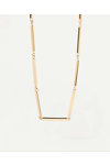 PDPAOLA Carry-Overs Bar Chain Gold Necklace made of 18ct-Gold-Plated Sterling Silver