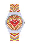 SWATCH Flower Power Groovy Love Multicolor Silicone Strap