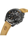 TIMBERLAND Carrigan Dual Time Brown Leather Strap