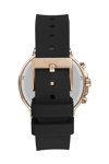 BEVERLY HILLS POLO CLUB Dual Time Black Rubber Strap