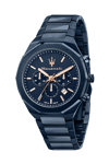 MASERATI Stile Chronograph Blue Stainless Steel Bracelet