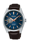 SEIKO Presage Sharp Edged Midnight Automatic Brown Leather Strap