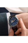 SEIKO Presage Sharp Edged Midnight Automatic Brown Leather Strap