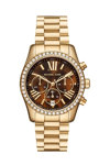 Michael KORS Lexington Crystals Chronograph Gold Stainless Steel Bracelet