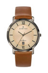 CERTUS Mens Brown Leather Strap