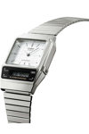 CASIO Vintage Dual Time Chronograph Silver Stainless Steel Bracelet