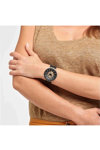 SWATCH Big Bold Bioceramic Time For Taupe Black Silicone Strap