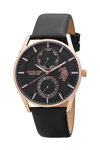 U.S.POLO Henry Black Leather Strap