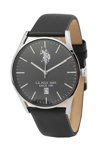 U.S.POLO Colin Black Leather Strap