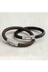 SECTOR Bandy Stainless Steel and Leather Bracelet