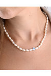 Fresh Water Pearl Necklace With a Silver Clasp by SAVVIDIS