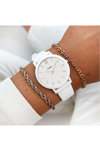 CLUSE Minuit Nylon White Silicone Strap