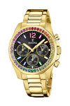 FESTINA Zircons Chronograph Gold Stainless Steel Bracelet