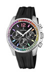 FESTINA Zircons Chronograph Black Rubber Strap