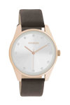 OOZOO Timepieces Crystals Brown Leather Strap